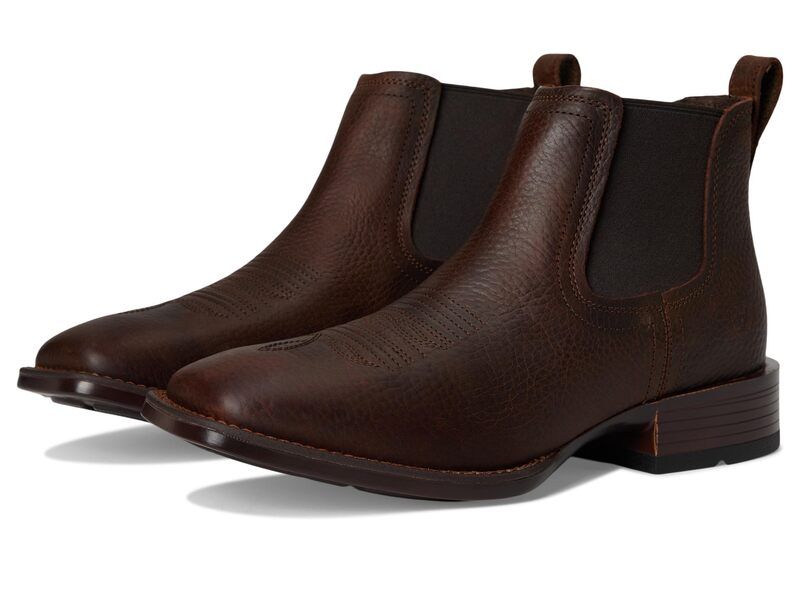 アリアト メンズ シューズ ブーツ・レインブーツ Ariat Booker Ultra Western Boots Brown Oiled Row ブラウン