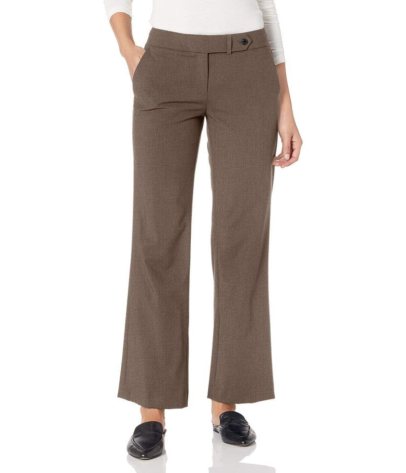 カルバンクライン レディース ボトムス カジュアルパンツ プチ Calvin Klein Womens Petite Classic Fit Lux Pant Heather Taupe ヘザー