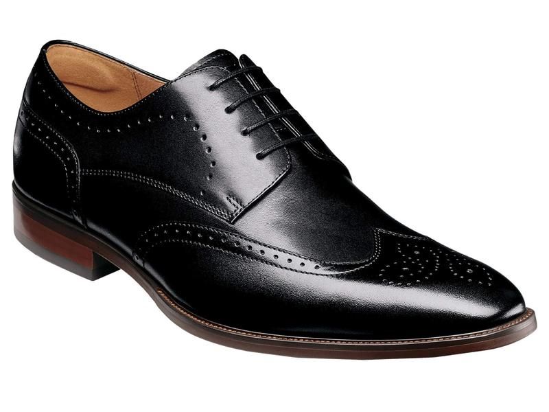 フローシャイム メンズ シューズ オックスフォード Florsheim Sorrento Wing Tip Oxford Black Smooth ブラック
