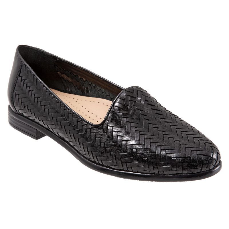 トロッターズ レディース シューズ スリッポン・ローファー Trotters Liz III Black Leather ブラック