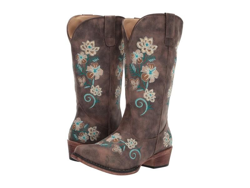 ローパー レディース シューズ ブーツ・レインブーツ フラワー柄 フラワー Roper Riley Floral Vintage Brown F ブラウン