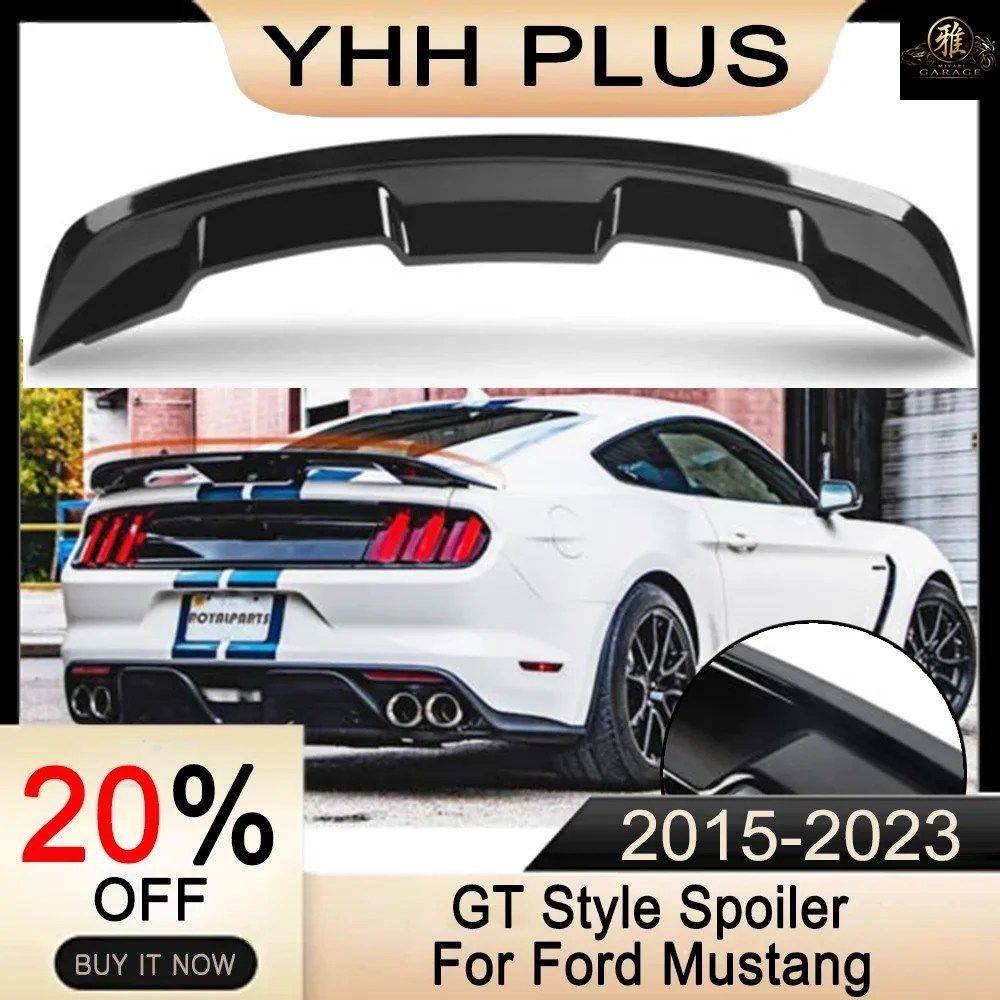 リアスポイラー フォード マスタング 2015-2023 クーペ / カーボン GT スタイル トランクウィング ABS カーエクステリアパーツ ホット