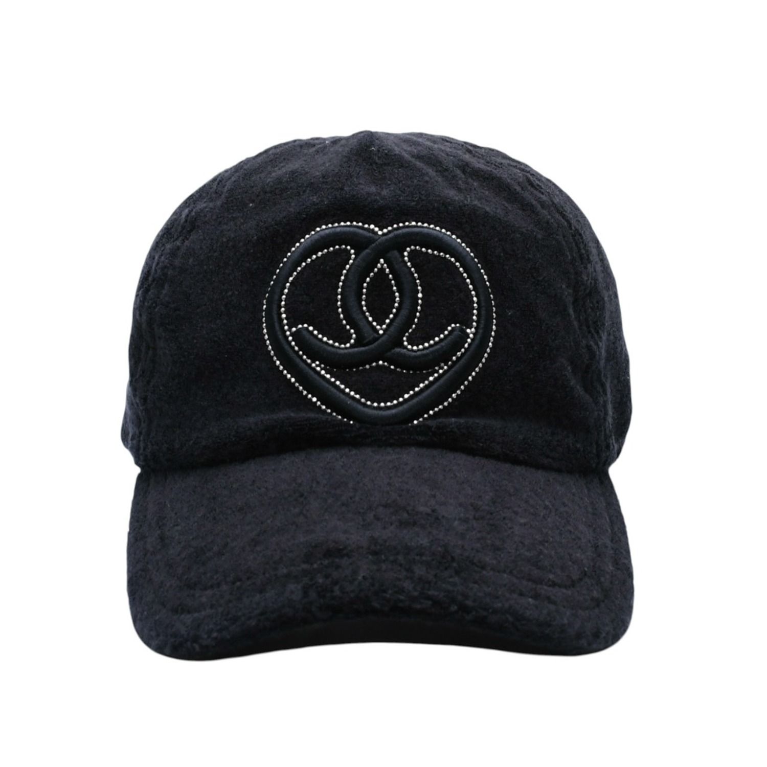 CHANEL シャネル ハートココマーク パイルキャップ サイズM Ian Connor イアンコナー ブラック 美品 中古 4a002900