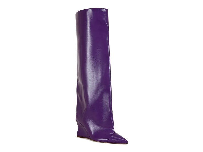 アザレア ワン レディース シューズ ブーツ・レインブーツ Azalea Wang Kenya Wedge Boot Purple パープル