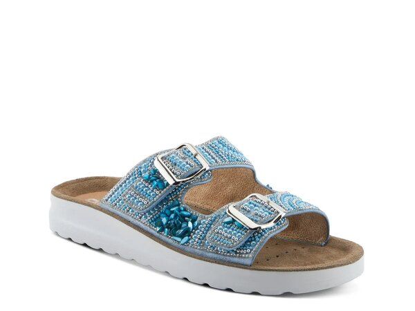 フレクサス レディース シューズ サンダル Flexus Cytheria Wedge Sandal Blue ブルー
