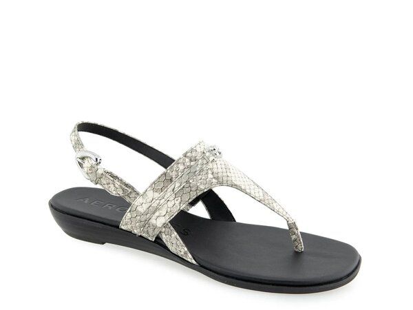 エアロソールズ レディース シューズ サンダル Aerosoles Gemal Wedge Sandal White Snake Print ホワイト