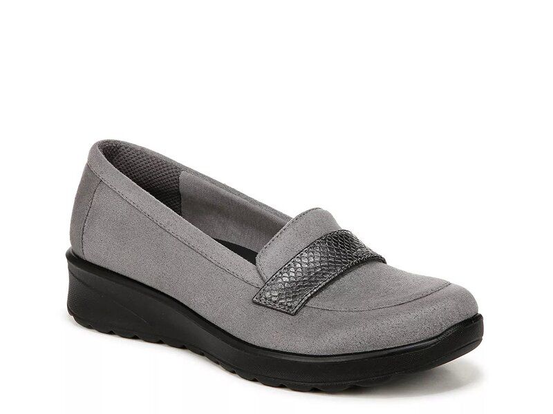 ライフストライド レディース シューズ スリッポン・ローファー LifeStride Gamma Wedge SlipOn Grey グレー