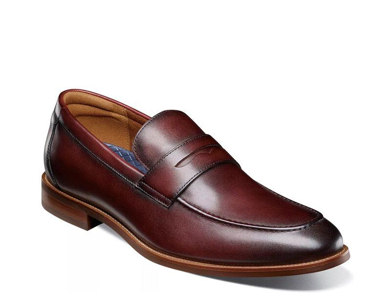 フローシャイム メンズ シューズ スリッポン・ローファー Florsheim Rucci Penny Loafered レッド