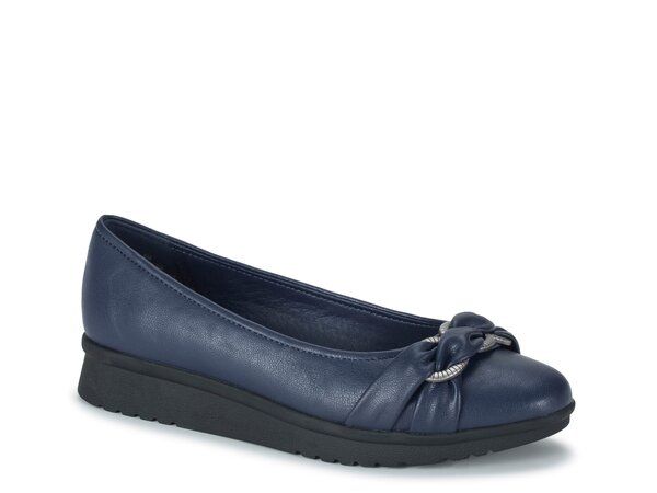 ベアトラップス レディース シューズ スリッポン・ローファー Baretraps Aurora Wedge SlipOn Midnight Blue ブルー