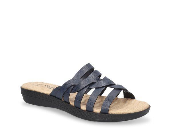 イージーストリート レディース シューズ サンダル Easy Street Sheri Slide Sandal Navy ネイビー