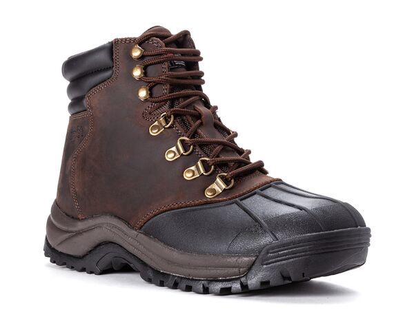 プロペット メンズ シューズ ブーツ・レインブーツ Propet Blizzard Duck Boot Dark Brown ブラウン