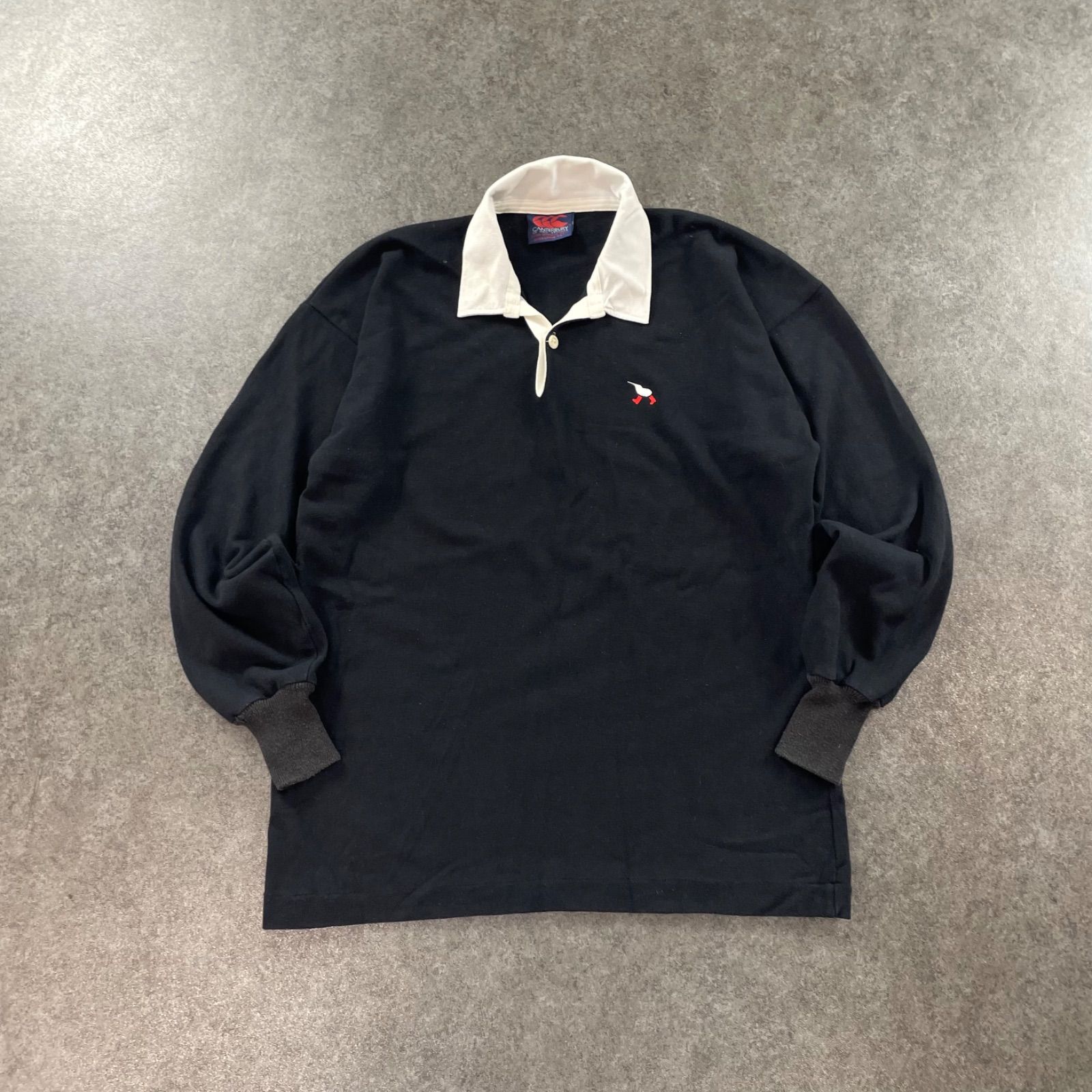 Canterburyラグビーシャツ　ブラック Vintage Canterbury of New Zealand L/S Rugby Shirt カンタベリー