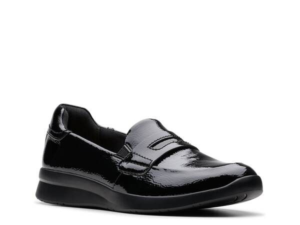 クラークス レディース シューズ スリッポン・ローファー Clarks Ellowyn Penny Loafer Black ブラック