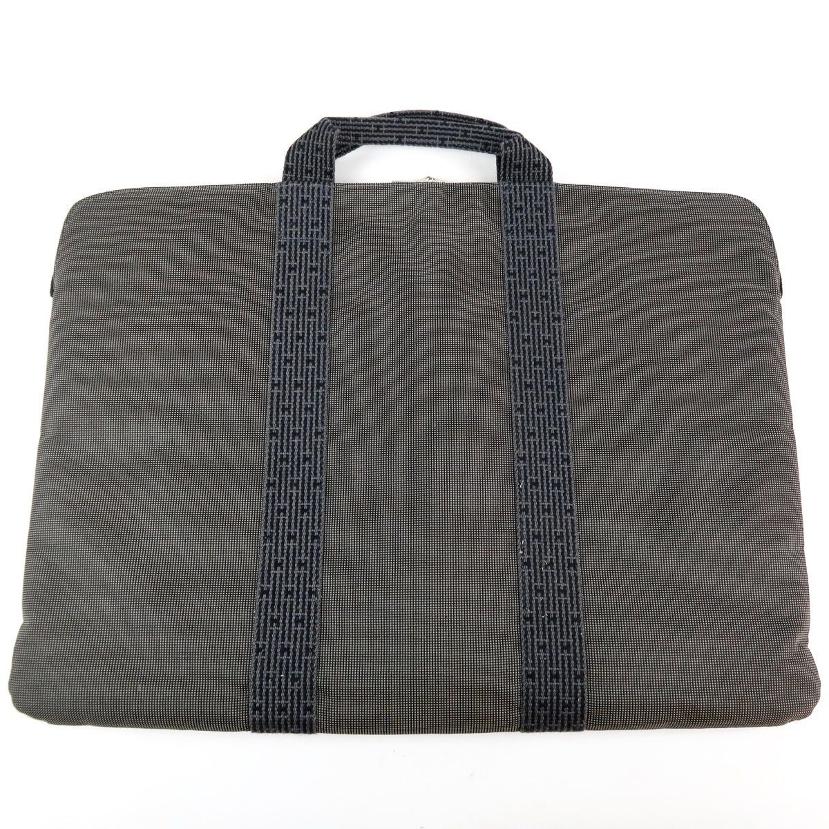 【美品】HERMES エルメス エールライン ポルトドキュマン ハンドバッグ グレー系 ブランド鞄【UG5】