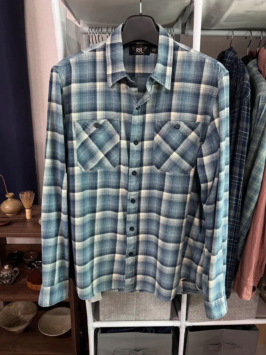 RRL チェックシャツ L / ダブルアールエル フランネル ウォーク シャツ