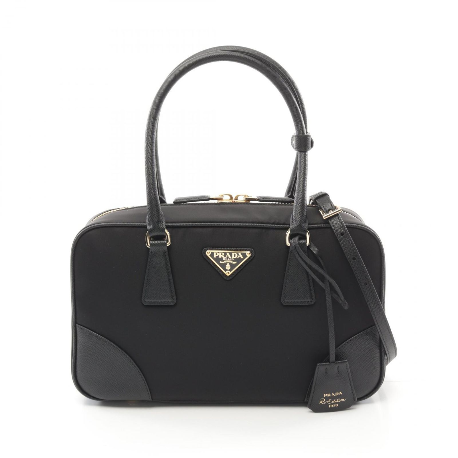 PRADA プラダ RE-EDITION 1978 RE-NYLON TESSUTO+SAFFIANO ミディアム ダブルハンドル 2WAY ハンドバッグ