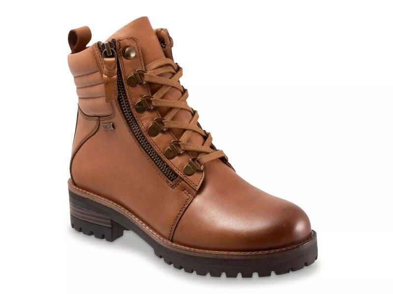 ソフトウォーク レディース シューズ ブーツ・レインブーツ Softwalk Everett Waterproof Combat Boot Brown ブラウン