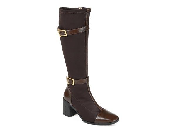 ジュルネ コレクション レディース シューズ ブーツ・レインブーツ Journee Collection Gaibree Extra Wide Calf Riding Boot Dark Brown ブラウン