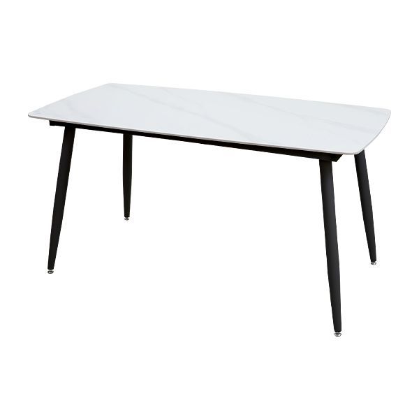 ダイニングテーブル セラミックテーブル 人工大理石 単品 幅約160cm 2人掛け 2人用 4人掛け 4人用 6人掛け 6人用 セラミック 高級 天板 耐荷重約70kg 耐熱温度約1500℃ dgtabled31(天板ホワイト×(脚ブラック),幅160cm)