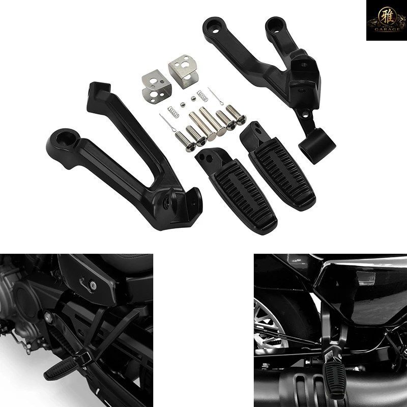 リアパッセンジャーフットペグマウントキット ハーレー ナイトスター RH975 2022-2023 - 25 モーターサイクルフットレストペダル