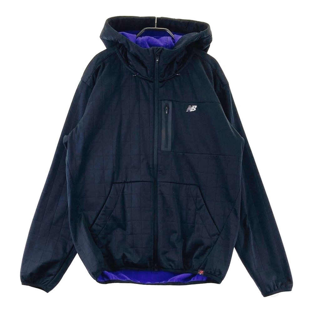 サイズ：6 NEW BALANCE GOLF ニューバランス 裏起毛 フード付 ジップジャケット 総柄 ブラック系 [240101702375] ゴルフウェア メンズ ストスト
