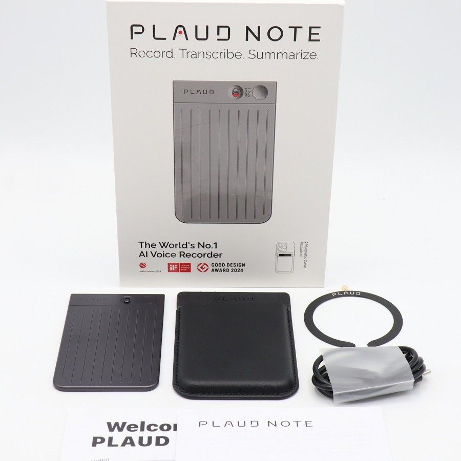 【美品】PLAUD NOTE PLD-64G-BL-JP ブラック 64GB AIボイスレコーダー プラウド ノート 本体