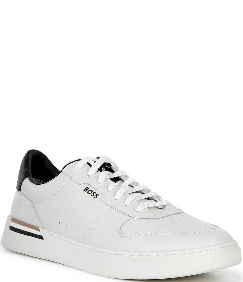 ヒューゴボス メンズ シューズ ドレスシューズ スニーカー レザー Hugo Boss Mens Clint Leather Sneakers White ホワイト