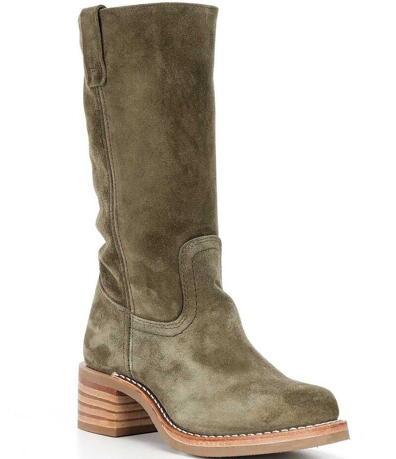 フライ レディース シューズ ブーツ・レインブーツ トール スエード ブーツ Frye Campus 12R Tall Suede Riding Boots Olive オリーブ