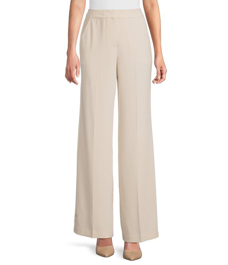 トリーナターク レディース ボトムス カジュアルパンツ ワイドレッグ パンツ Trina Turk Sadie Suiting Mid Rise Wide Leg Pants Poplar