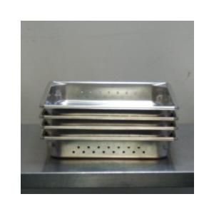 【4枚セット】ヴォルラース 30123 ガストロノームパン 2/3 サイズ H65mm 穴明け ホテルパン 30123