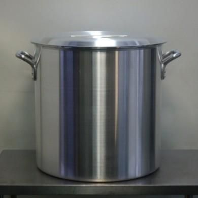 (未使用品)業務用 アルミ 寸胴鍋 51cm 外寸Wφ545H510ｍm 厚4mm 11.94kg 100L ラーメン スープ 510mm 取っ手7.3cm