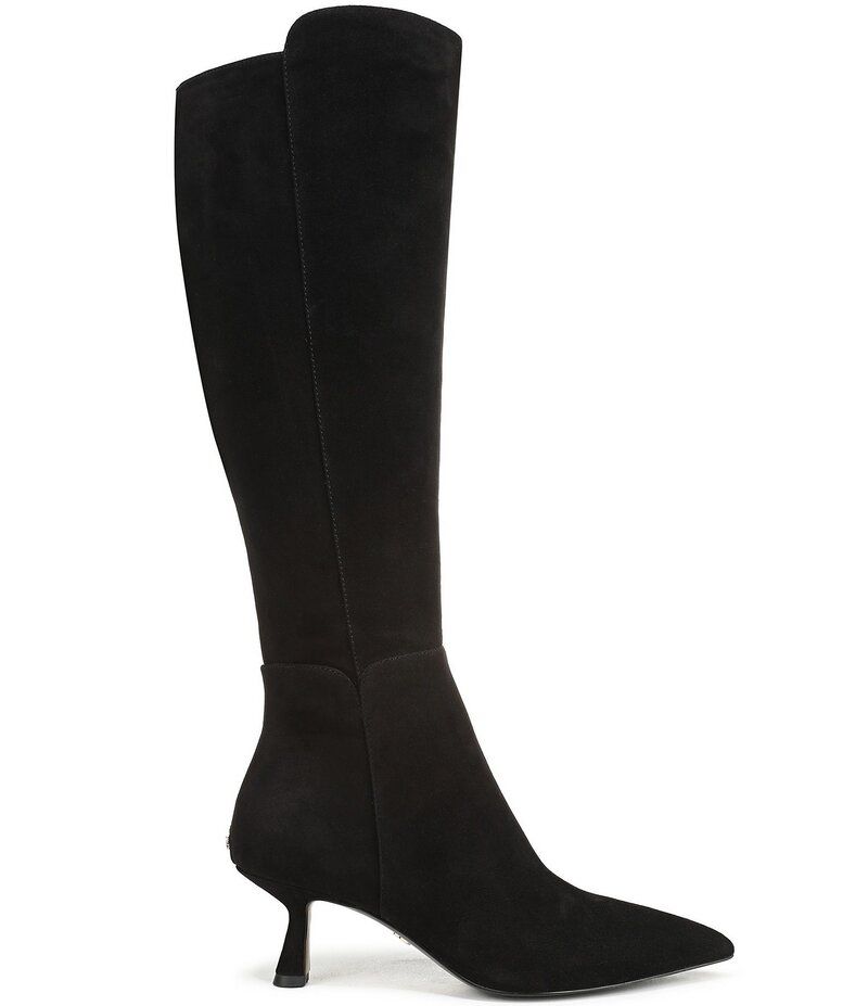 サムエデルマン レディース シューズ ブーツ・レインブーツ トール スエード ブーツ ヒール Sam Edelman Taylin Suede Kitten Heel Tall Dress Boots Black ブラック