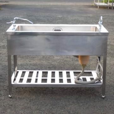 業務用 ステンレス 1槽シンク W1200 D600 H830mm 槽内寸W1015D457深235mm 舟形 W120 D60 H83cm