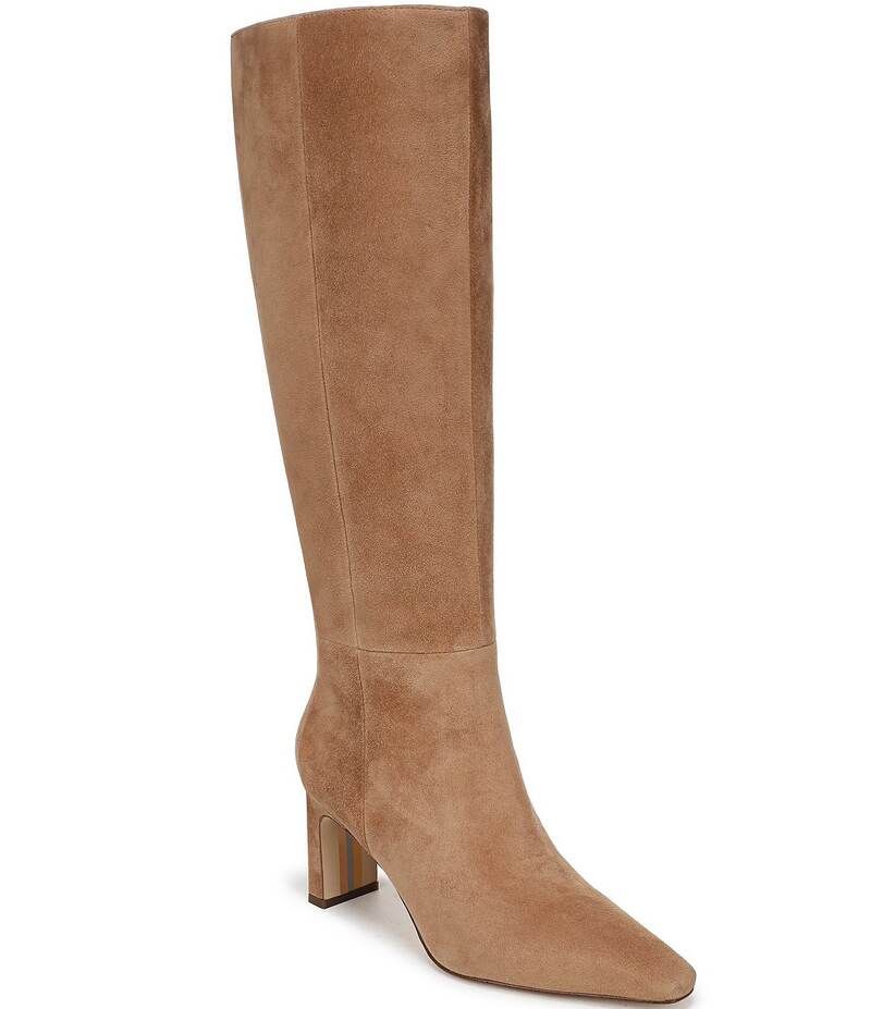 サムエデルマン レディース シューズ ブーツ・レインブーツ トール スエード ブーツ Sam Edelman Sylvia Suede Tall Dress Boots Cyprus Tan タン