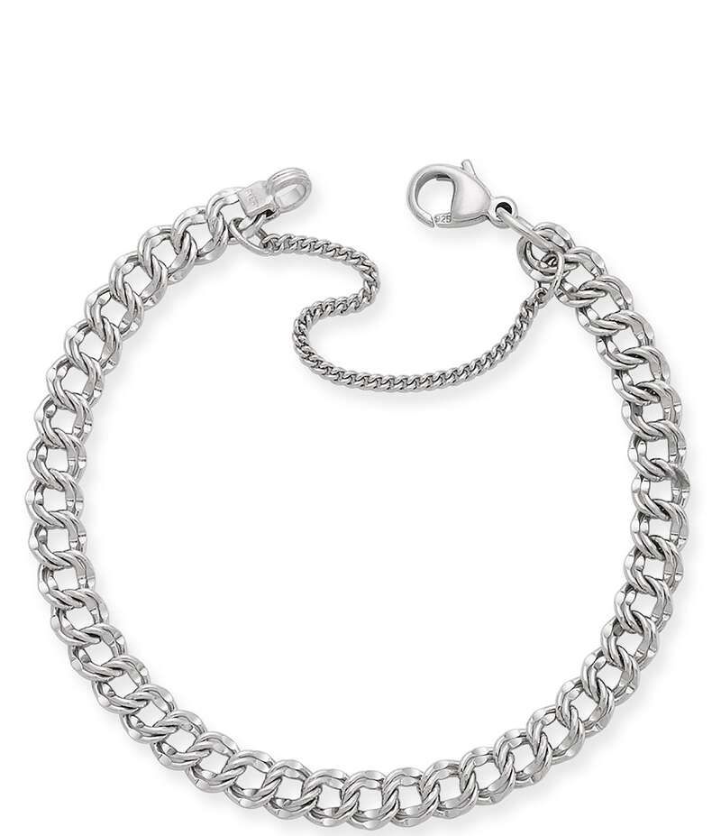 ジェームズ エイヴリー レディース アクセサリー ブレスレット・バングル・アンクレット James Avery Light Double Curb Charm Bracelet Sterling Silver シルバー