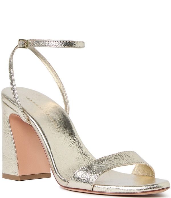 ロフラー ランダル レディース シューズ サンダル トール アンクル レザー ヒール Loefflerandall Malia Metallic Leather Ankle Strap Block Heel Dressandals Champagne シャンパ