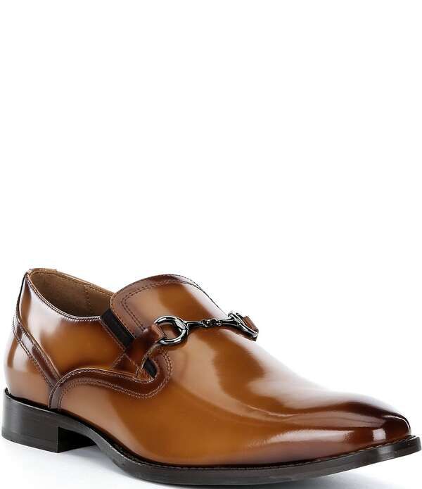 ジョンストンアンドマーフィー メンズ シューズ スリッポン・ローファー レザー Johnston Murphy Mens Richland Leather Bit Buckle Loafers Tan タン