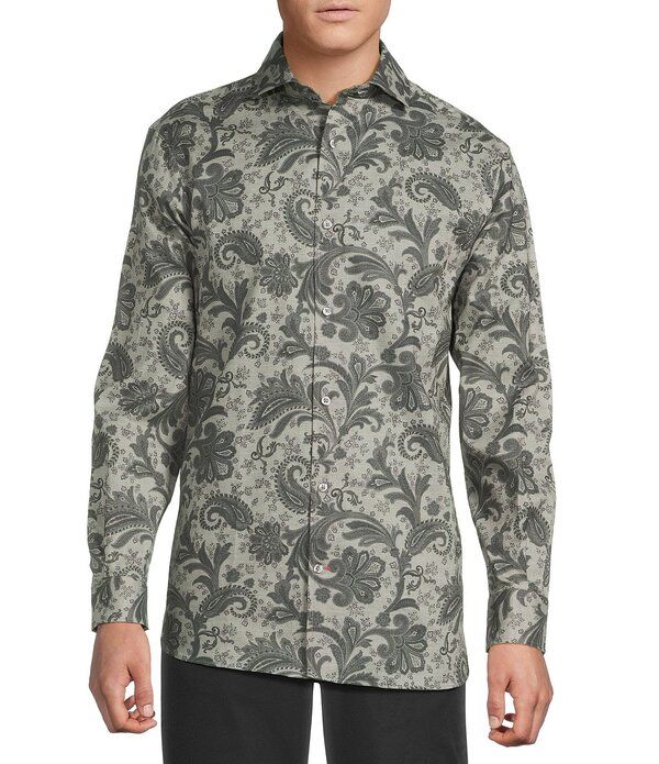 ダニエル クレミュ メンズ トップス シャツ Cremieux Blue Label St Moritz Collection Paisley Long Sleeve Woven Shirt Light Grey グレー