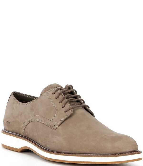 コールハーン メンズ シューズ オックスフォード Cole Haan Mens Morse Grand Nubuck Plain Toe Oxfords MorelSilver Birch シルバー