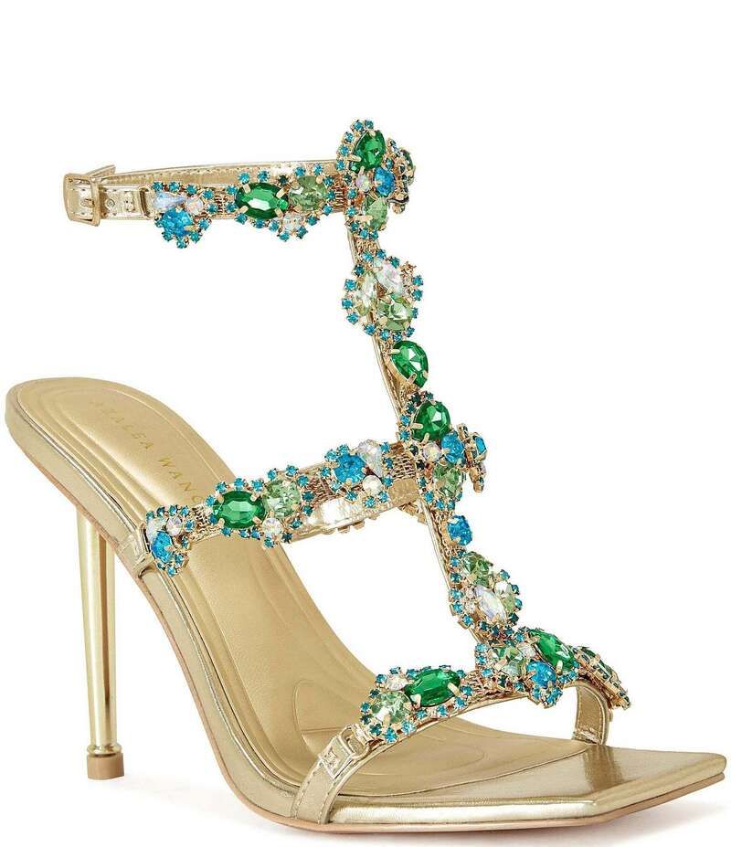 アザレア ワン レディース シューズ サンダル Azalea Wang Khai Multicolor Jeweled Strappy Dress Sandals Gold ゴールド 20,790円