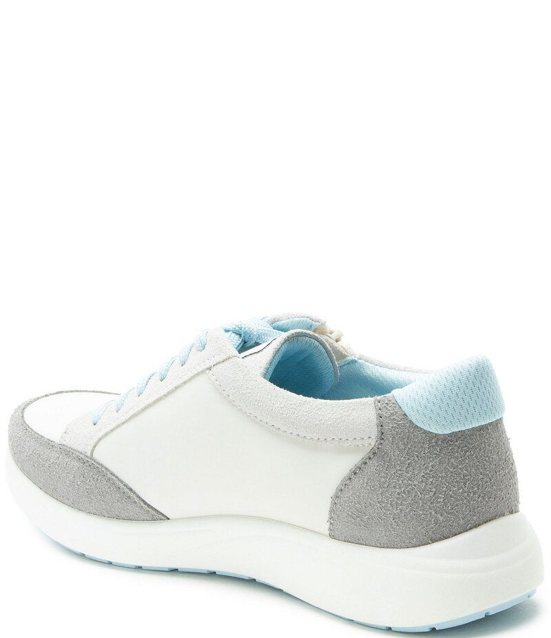 アレグリア レディース シューズ スニーカー プラットフォーム スエード レース Alegria Eazeer Suede Lace Up Zip Platform Sneakers Moonstone Blue ブルー