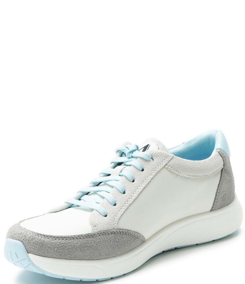 アレグリア レディース シューズ スニーカー プラットフォーム スエード レース Alegria Eazeer Suede Lace Up Zip Platform Sneakers Moonstone Blue ブルー