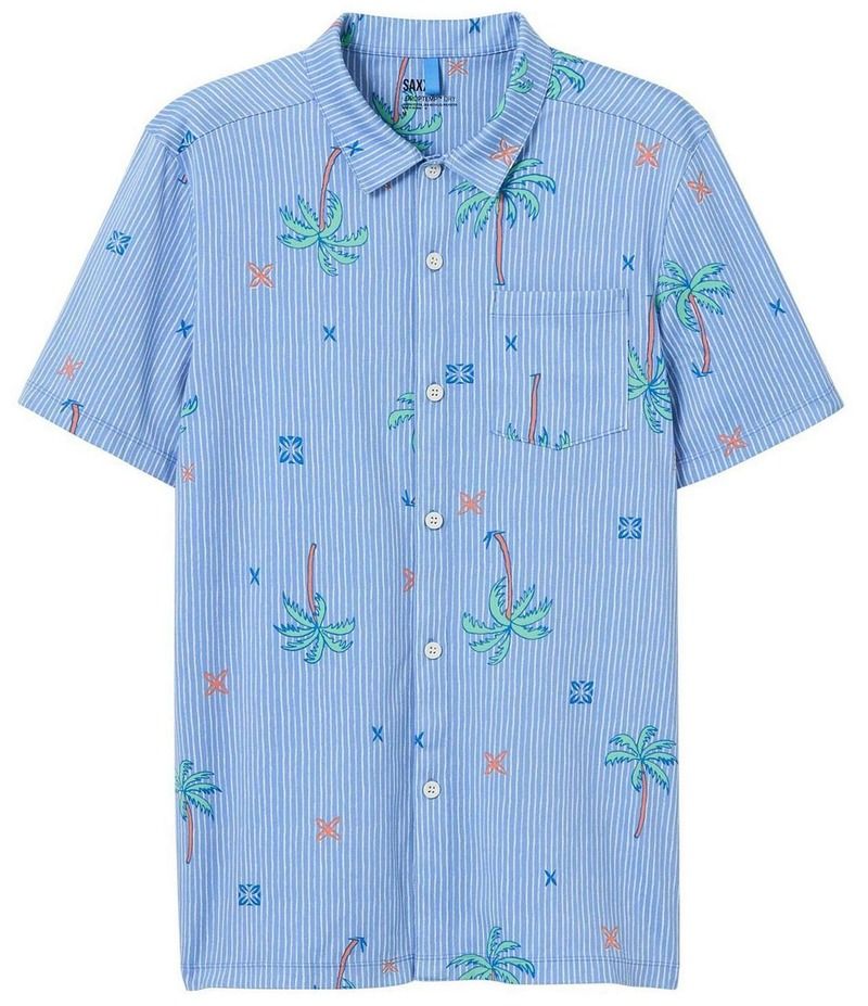 サックス メンズ トップス シャツ SAXX DroptempR Dry Resort Pal Tree Shirt Palmtastic