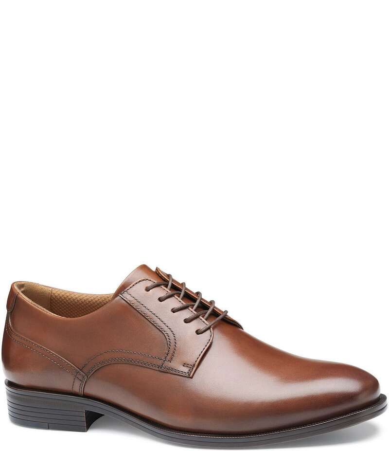 ジョンストンアンドマーフィー メンズ シューズ ドレスシューズ オックスフォード レザー Johnston Murphy Mens Reeve Leather Plain Toe Oxfords Brown ブラウン