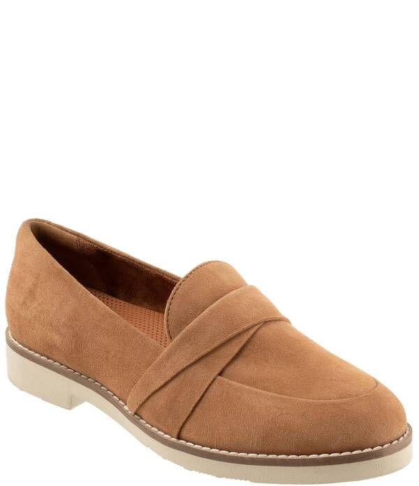 ソフトウォーク レディース シューズ スリッポン・ローファー スエード SoftWalk Walsh Suede Sli On Loafers Camel キャメル