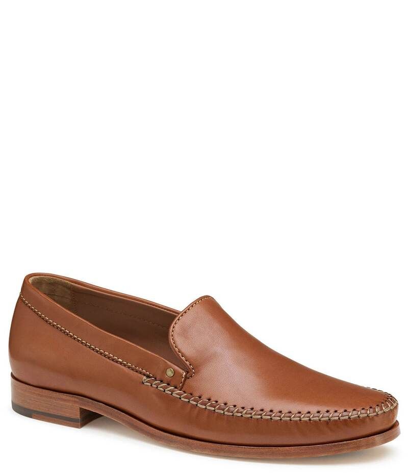 ジョンストンアンドマーフィー メンズ シューズ スリッポン・ローファー レザー ローファー Johnston Murphy Collection Mens Baldwin Leather Venetian Loafers Cognac
