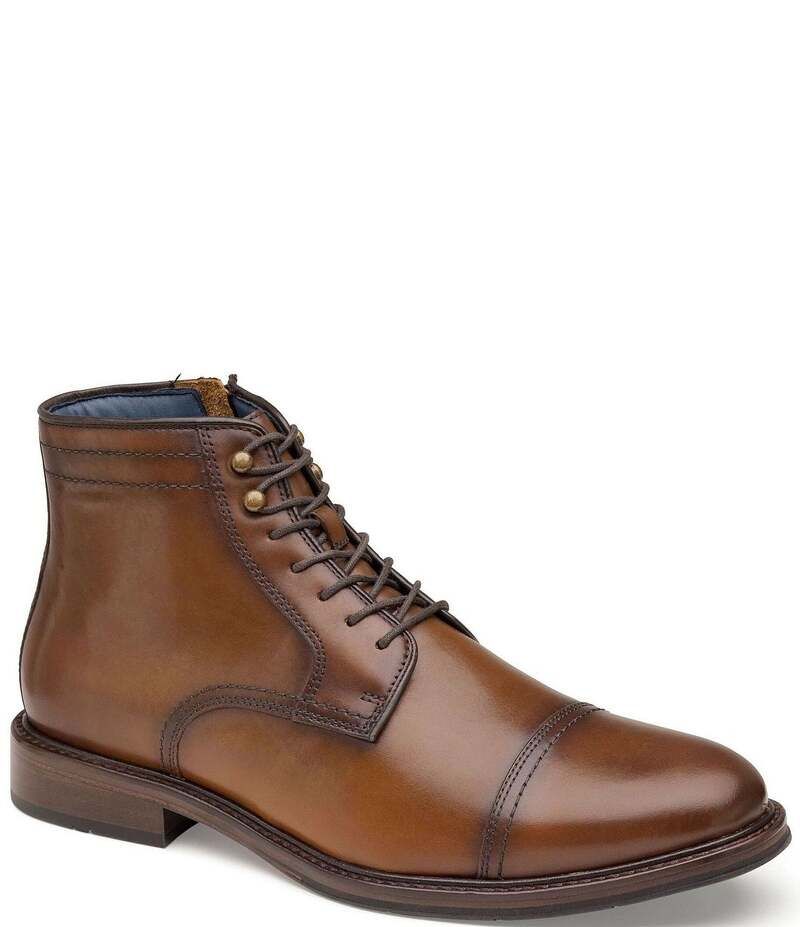 ジョンストンアンドマーフィー メンズ シューズ ブーツ・レインブーツ キャップ ブーツ レザー Johnston Murphy Mens XC Flex Raleigh Leather Cap Toe Boots Tan タン