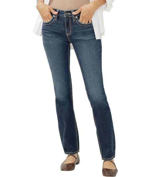 シルバー ジーンズ レディース ボトムス デニムパンツ ストレート Silver Jeans Co Suki Curvy Fit Straight Leg Jeans Aubrey