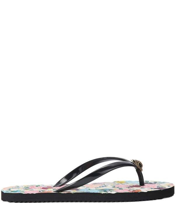カートジェイガーロンドン レディース シューズ サンダル フラワー柄 プラットフォーム プリント ロゴ フラワー Kurt Geiger London Kensington Q Floral Print Logornament Platform Pool Fl