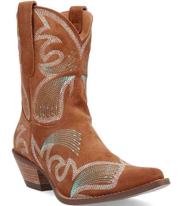 ディンゴ レディース シューズ ブーツ・レインブーツ スエード Dingo Womens Flyin Colorsuede Feather Stitched Western Booties Camel キャメル